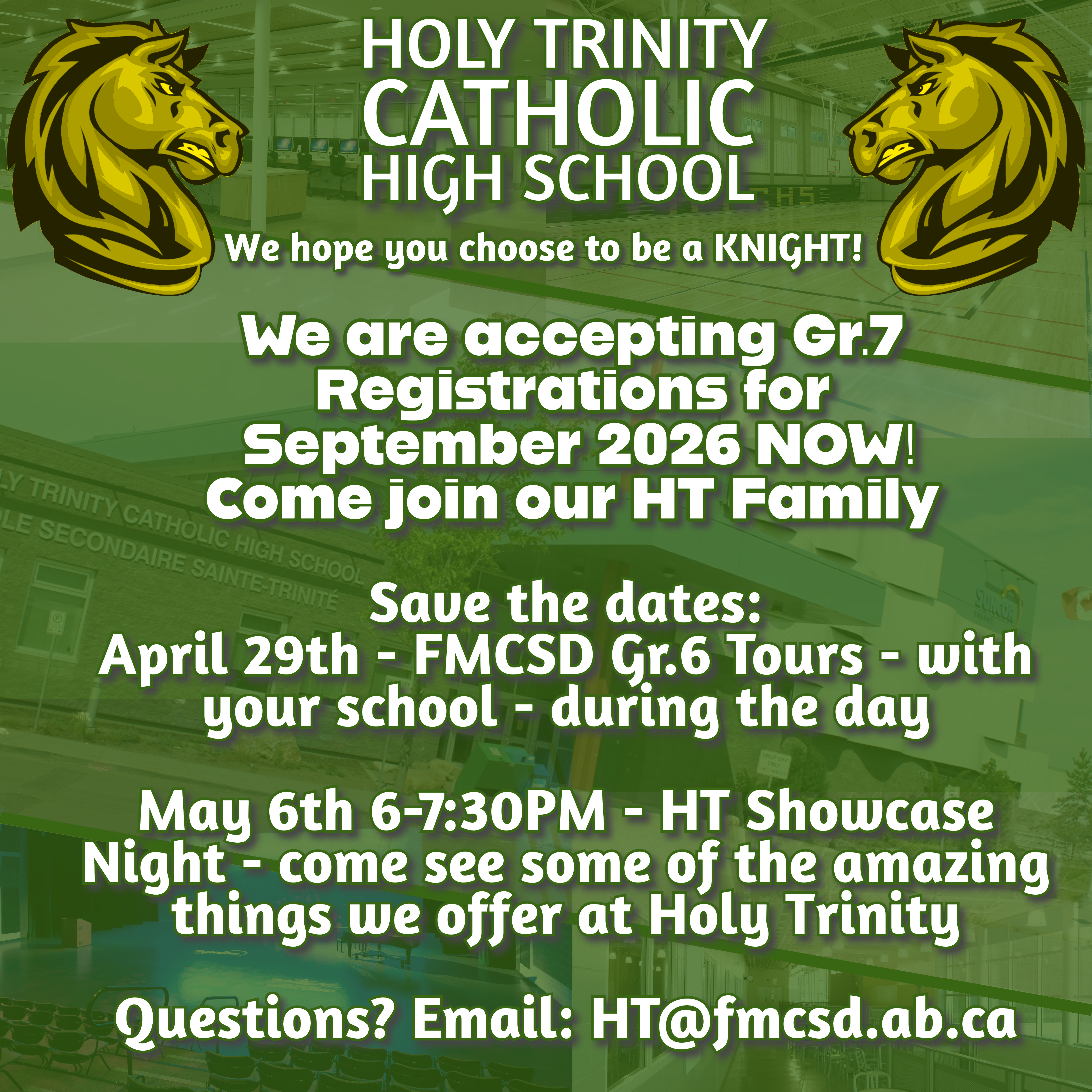 Holy Trinity CHS Open House May 6th!